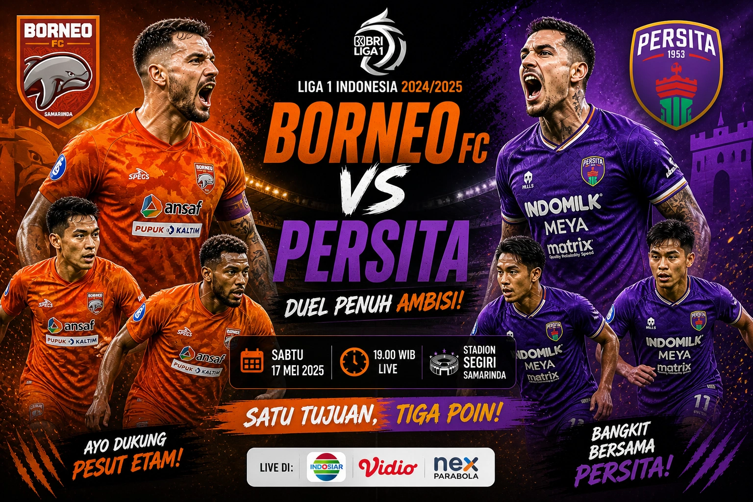 Prediksi Borneo FC vs Persita 5 Mei