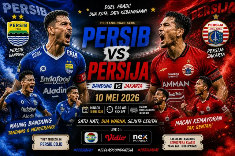 Prediksi Skor Persib Bandung vs Persija Jakarta 10 Mei 2026
