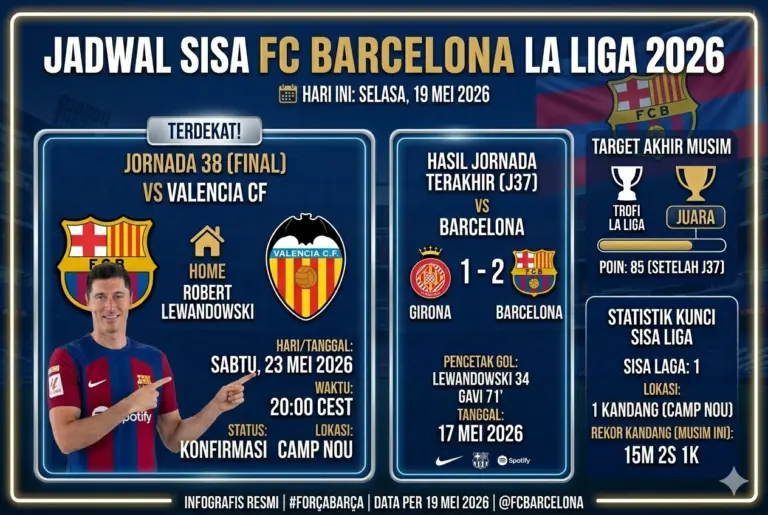 jadwal pertandingan barcelona